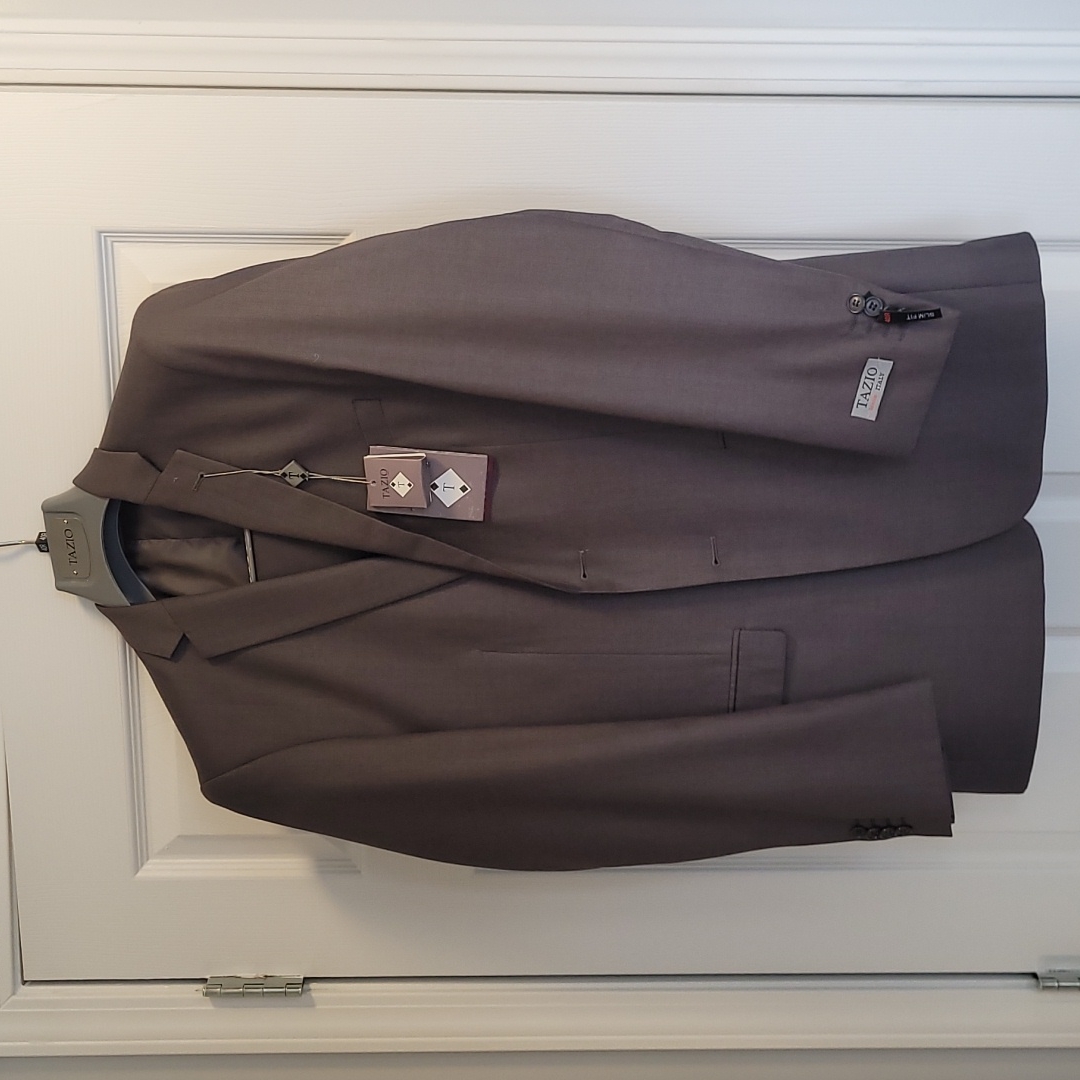 Grey 3pc Suit Ultra Slim 40r Brand New With Tags Grey 3pc Suit Ultra Slim 40r Brand New With Tags